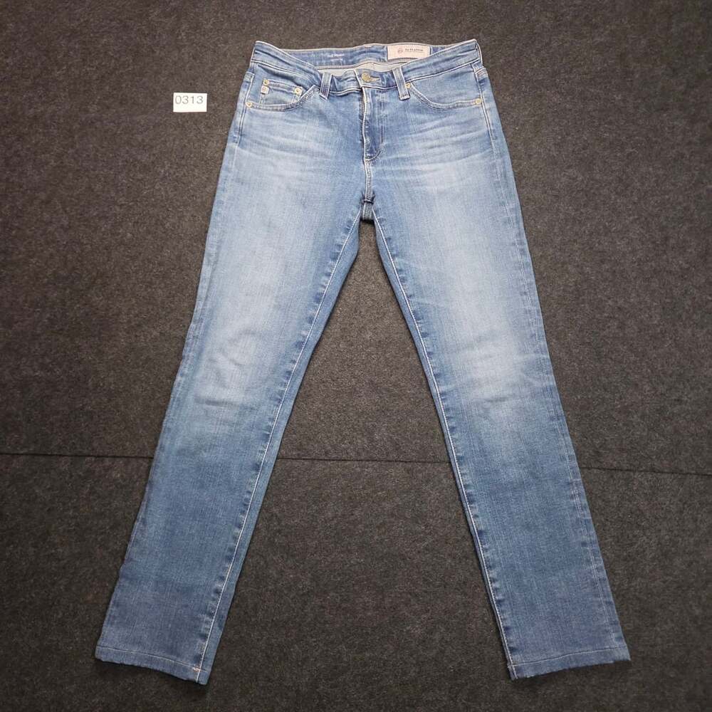 AG Adriano Goldschmied The Prima Cigarette Leg Jeans Size 26R Blue Stretch